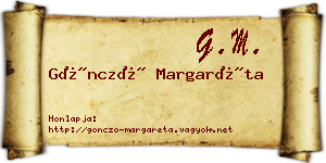 Göncző Margaréta névjegykártya